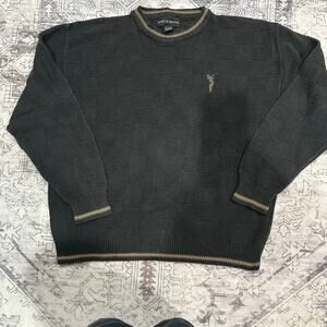 Vintage Y2K Croft and Borrow Gold Embroidered Crewneck Sweater